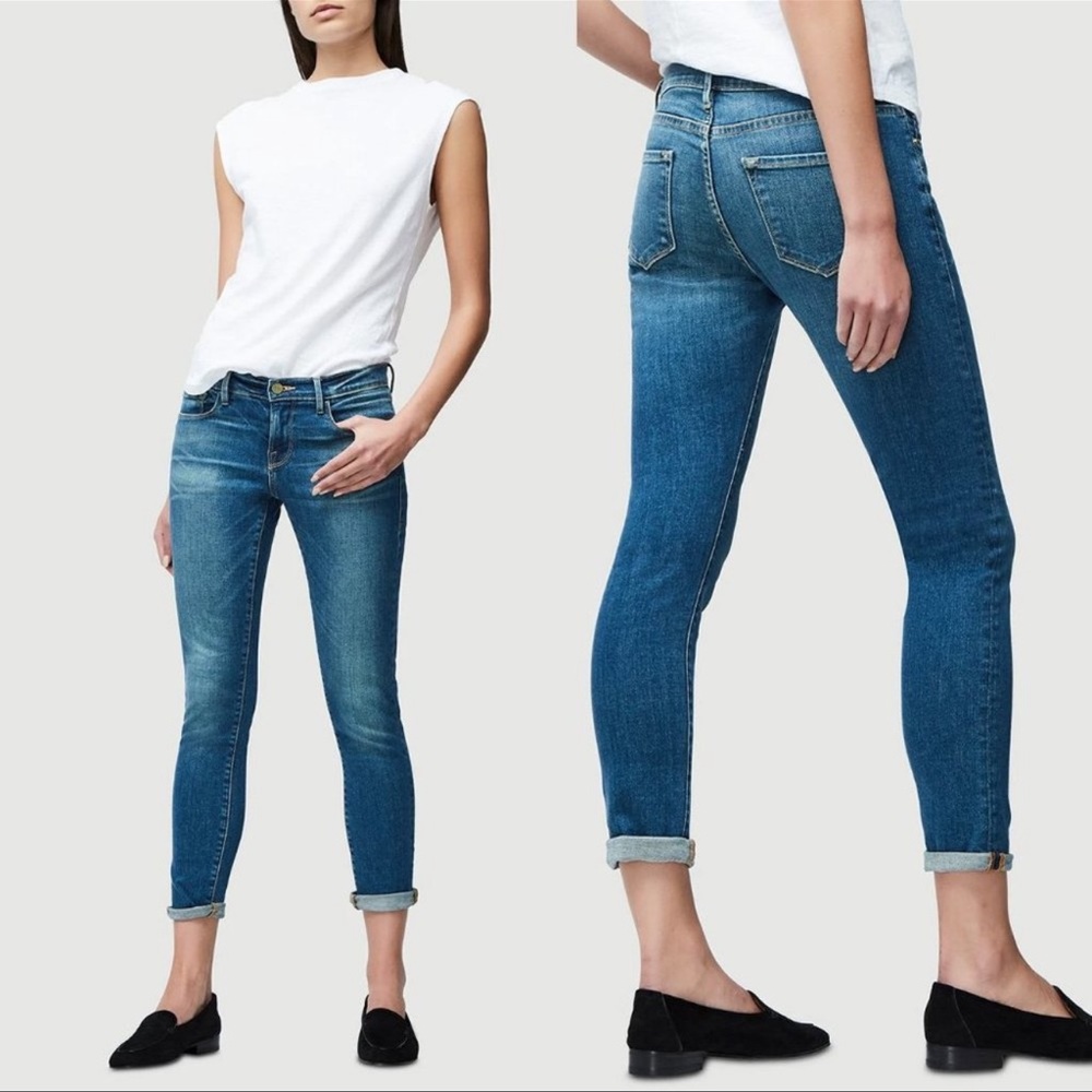 FRAME denim le Garçon Berkeley square skinny jeans size 25